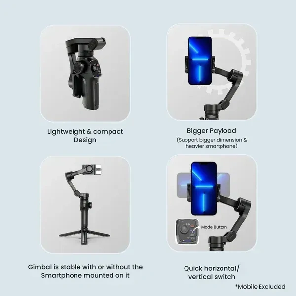 Digitek® Digitek DSG-009F AI 3-Axis Wide Angle Smartphone Gimbal | Buy Online at Justlook Store