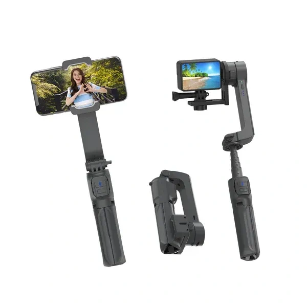 Digitek® Digitek DSG-003 ACH Single-Axis Foldable Smartphone Gimbal | Built-in Telescopic Rod, Mobile Stabilizer for Vlogging & Video Shooting