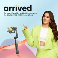 Digitek® Digitek DSG-003 Single-Axis Foldable Smartphone Gimbal | Built-in Telescopic Rod, Mobile Stabilizer for Vlogging & Video Shooting