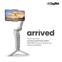 Digitek® Digitek (DSG 007F) 3-Axis Handheld Gimbal Stabilizer for Smartphone | PTZ Camera Mount with Face & Object Tracking, Motion Control & Time-Lapse Features