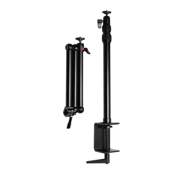Digitek® Digitek (DTMHA 001) Adjustable Table Mount with Auxiliary Arm | For Stream, Overhead Video, Desktop, Office, Bedroom & Bedhead