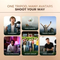 Digitek® Digitek DTR-425 LW Portable Tripod Stand (4.26ft) with Mobile Holder | Lightweight Aluminium Tripod for DSLR & Smartphone | 3kg Load | Pan Head & Quick Release Plate