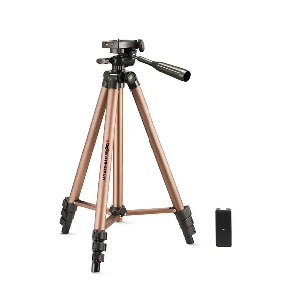 Digitek® Digitek (DTR 420LW) 4.26ft Tripod for Camera & Smartphone | 3kg Load, 4-Section Legs, 3-Way Pan Head & Quick Release Plate | Ideal for Photography & Videography