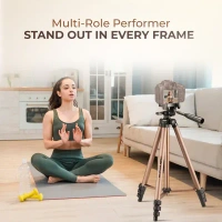 Digitek® Digitek (DTR 420LW) 4.26ft Tripod for Camera & Smartphone | 3kg Load, 4-Section Legs, 3-Way Pan Head & Quick Release Plate | Ideal for Photography & Videography