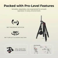 Digitek® Digitek DTR 530 BH Tripod Cum Monopod for DSLR & Camera | 5.44ft Max Height, 5kg Load, Ball Head, Quick Release Plate, 5-Section Legs | Perfect for Macro & Video Shoots