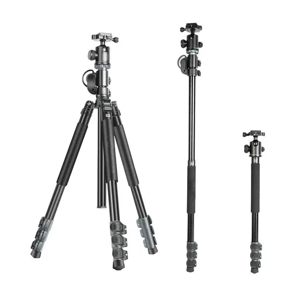 Digitek® Digitek DTR 540 BH Tripod Cum Monopod for DSLR & Video Camera | Heavy Duty 6.26ft Tripod with 360° Ball Head, 180° Tilt, 8Kg Load, Flip Leg Locks, Portable for Videography