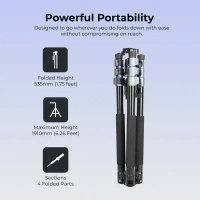 Digitek® Digitek DTR 540 BH Tripod Cum Monopod for DSLR & Video Camera | Heavy Duty 6.26ft Tripod with 360° Ball Head, 180° Tilt, 8Kg Load, Flip Leg Locks, Portable for Videography