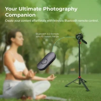 Digitek® Digitek (DTR 565 SS) 1450mm Tripod Selfie Stick | 360° Rotation, 3kg Load, Wireless Remote & GoPro Adapter for Smartphone & Action Camera