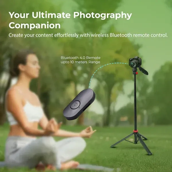 Digitek® Digitek (DTR 565 SS) 1450mm Tripod Selfie Stick | 360° Rotation, 3kg Load, Wireless Remote & GoPro Adapter for Smartphone & Action Camera