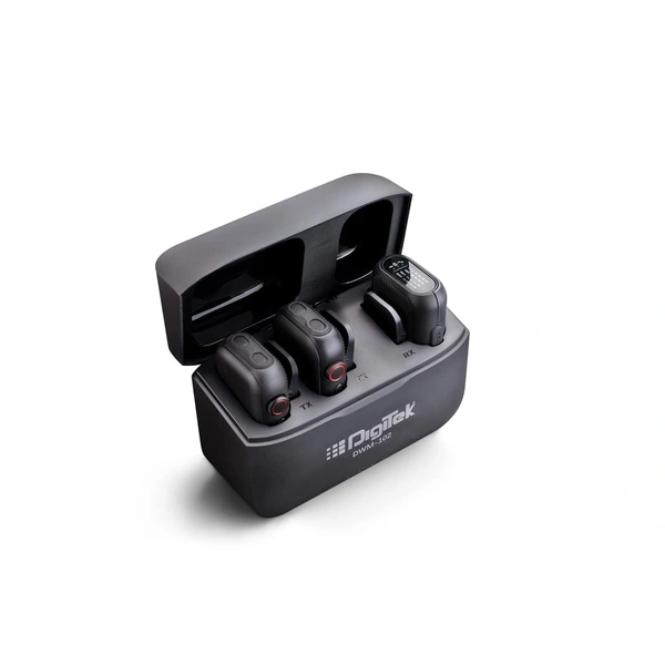 Digitek®  Digitek DWM-102 Wireless Mic with Active Noise Cancellation | Dual Wireless Lavalier Microphone for Android, iPhone, DSLR & YouTube Videos