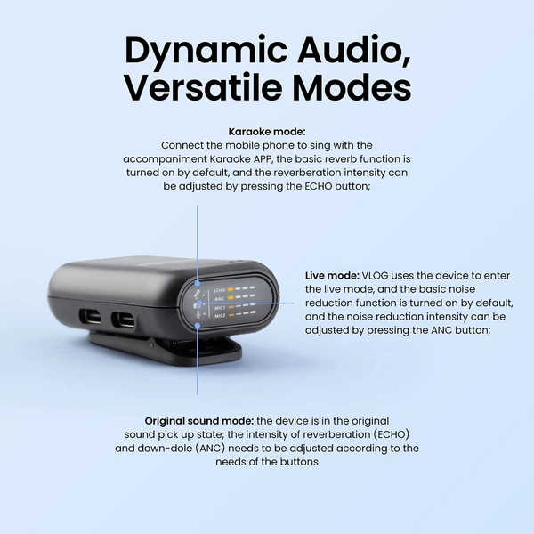 Digitek®  Digitek DWM-102 Wireless Mic with Active Noise Cancellation | Dual Wireless Lavalier Microphone for Android, iPhone, DSLR & YouTube Videos