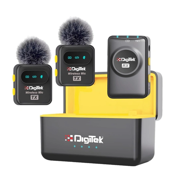 Digitek® DWM-118 Wireless Microphone – 50m Range, Advanced Noise Reduction
