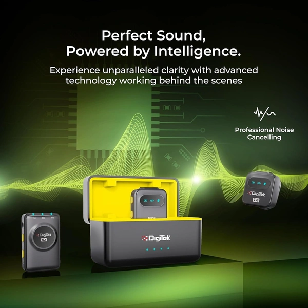 Digitek® DWM-118 Wireless Microphone – 50m Range, Advanced Noise Reduction