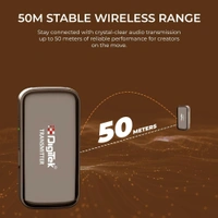 Digitek® DWM-120 2.4G Wireless Microphone System – 50m Range, 4.5Hr Battery, Noise Reduction, iPhone & Android Compatible, Perfect for Vlogging, Streaming & Interviews