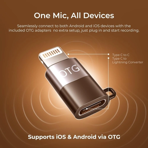 Digitek® DWM-120 2.4G Wireless Microphone System – 50m Range, 4.5Hr Battery, Noise Reduction, iPhone & Android Compatible, Perfect for Vlogging, Streaming & Interviews
