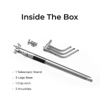 Digitek® Digitek Heavy Duty C-Stand (Black) | 10ft Adjustable Light Stand with 3.5ft Holding Arm & Grip Head | Ideal for Studio Lights, Reflectors & Monolights