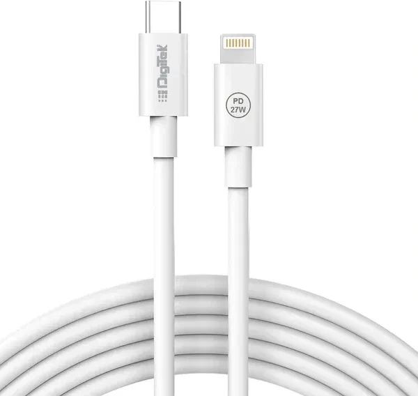 Digitek® Digitek Type-C to Lightning Cable (DC 1M C2LTC PD 27W) | 27W Power Delivery Fast Charger Cable