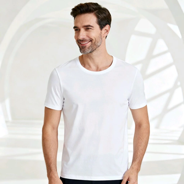 OKASA White Round Neck T-Shirt (S Size) – Premium Cotton | Buy Online at Best Price - S, White