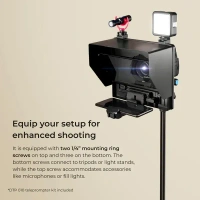 Digitek® Digitek (DTP-010) 10” Teleprompter for Smartphone & DSLR | Remote Control, iOS & Android App Compatible | Ideal for Video Creators