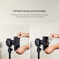 Digitek® Digitek (DTP-010) 10” Teleprompter for Smartphone & DSLR | Remote Control, iOS & Android App Compatible | Ideal for Video Creators