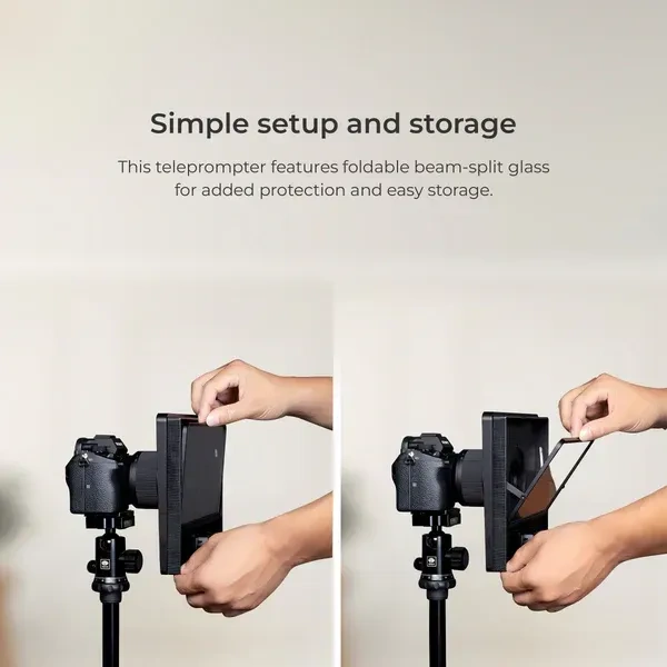 Digitek® Digitek (DTP-010) 10” Teleprompter for Smartphone & DSLR | Remote Control, iOS & Android App Compatible | Ideal for Video Creators
