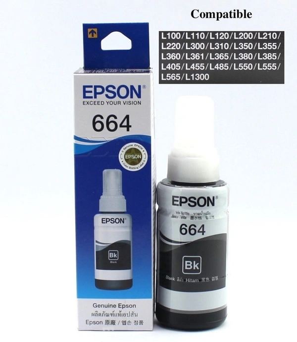 EPSON Epson 664 Black Ink Bottle - 70 ML
