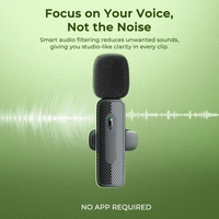 Digitek® DWM-008 PRO Wireless Microphone & Receiver with Type-C | High-Quality Audio, Professional Performance