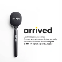Digitek® DHMA-101 Wireless Handheld Interview Adapter with Foam Windshield – Wind Noise Reduction, Compatible with DWM-101 Microphone