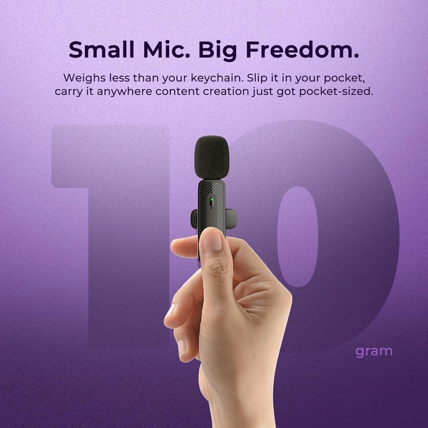 Digitek® DWM-006 PRO Wireless Microphone & Receiver with Type-C | High-Quality Audio, Professional Performance