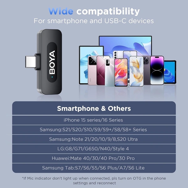 BOYA Boya BY-V20 2.4GHz Omnidirectional Wireless Microphone | High-Quality Audio Recording | JustLook Online Store