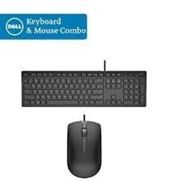 DELL Dell KB216 Keyboard & MS116 Mouse Combo | USB Wired Keyboard and Mouse Set for PC & Laptop