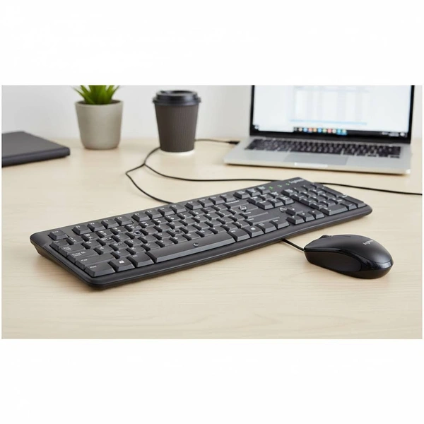 Logitech MK120 Keyboard and Mouse Combo – Reliable Wired Keyboard & Mouse for PC