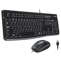 Logitech MK120 Keyboard and Mouse Combo – Reliable Wired Keyboard & Mouse for PC