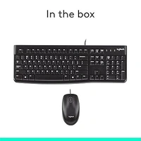 Logitech MK120 Keyboard and Mouse Combo – Reliable Wired Keyboard & Mouse for PC