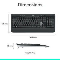 Logitech MK540 Advanced Wireless Keyboard & Mouse Combo – Ergonomic, Multi-Device & Long Battery Life