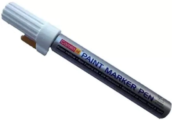 camlin white paint marker with extra tip free pak of-10 | Royal Stationers Best Quality Guarantee