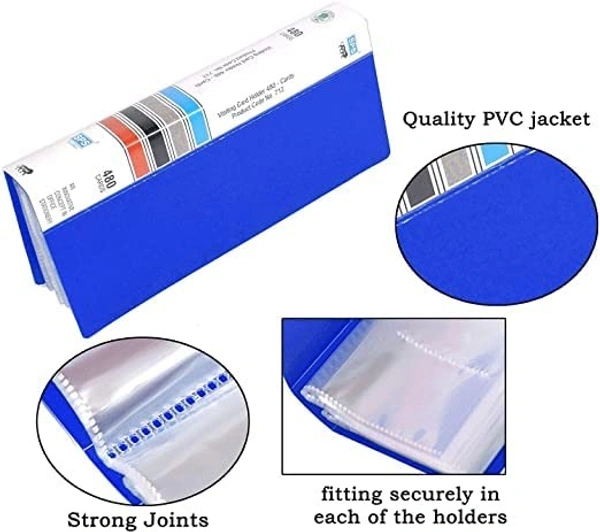 Business Card Holder 240 Pocket Debit/Credit/Visiting/Business Name Id Card Holder Organizer File for office and many purposes (240) | Royal Stationers Best Quality Guarantee
