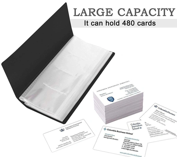 Business Card Holder 240 Pocket Debit/Credit/Visiting/Business Name Id Card Holder Organizer File for office and many purposes (240) | Royal Stationers Best Quality Guarantee