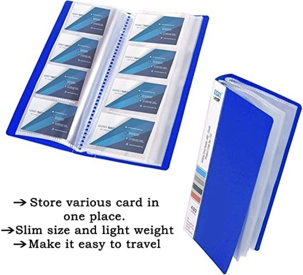 Business Card Holder 240 Pocket Debit/Credit/Visiting/Business Name Id Card Holder Organizer File for office and many purposes (240) | Royal Stationers Best Quality Guarantee