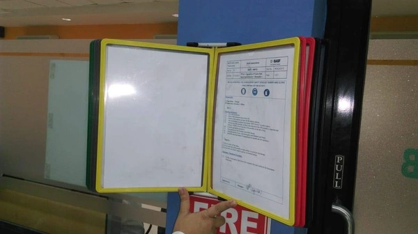 info Plastic Wall Unit Hanging Display Pocket Documents Certifica te Storage File Folder with 5 Folders for Home and Office, A4 Size, Multicolour | Royal Stationers Best Quality Guarantee