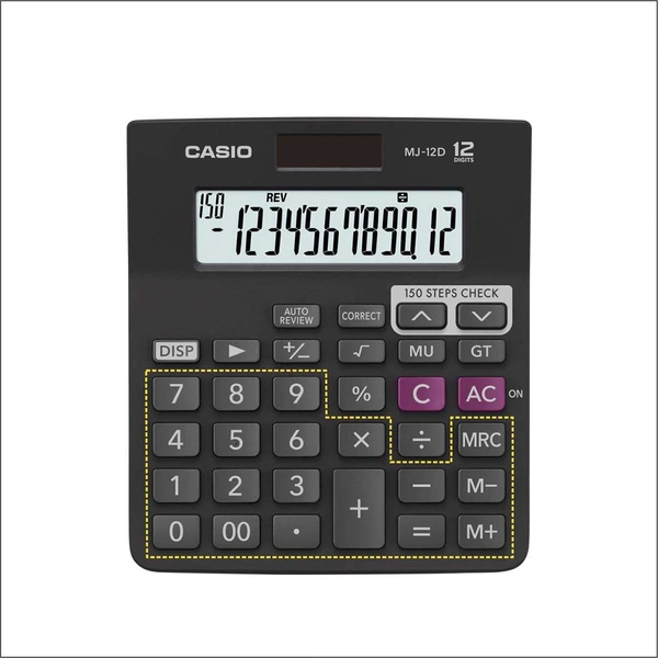 Casio MJ-12D 150 Steps Check and Correct Desktop Calculator | Royal Stationers Best Quality Guarantee