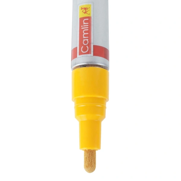 camlin yellow paint marker with extra tip free pak of-10 | Royal Stationers Best Quality Guarantee