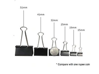 51 mm, 2 inch Paper Binder Clip Clamp for Office, Home, School, Institutions (Capacity 240 Pages) - Pack of 12 Clips | Royal Stationers Best Quality Guarantee