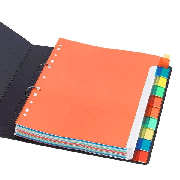 plastic Separators A4 Binder Index Divider (10 Insertable tab Sheets) | Royal Stationers Best Quality Guarantee