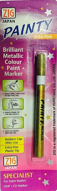 Zig (Japan) Painty Metallic Permanent Marker Silver marker | Royal Stationers Best Quality Guarantee