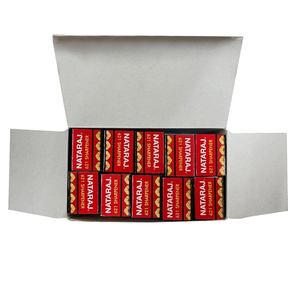 Natraj 621 Sharpener, Hassle-free Sharpening, Scientifically Angled Blade, Reduces Hand Strain, Ergonomic Design, Anti-rust Coating, Highly Durable, Conveniently Portable, Pack of 20 | Royal Stationers Best Quality Guarantee