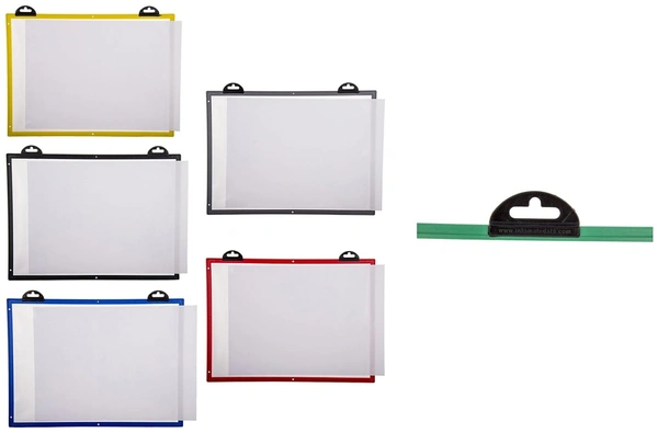Infomate A3 Paper Wall Hanging Display Pocket File Folder, 45 cm x 33 cm x 0.5 cm | Royal Stationers Best Quality Guarantee