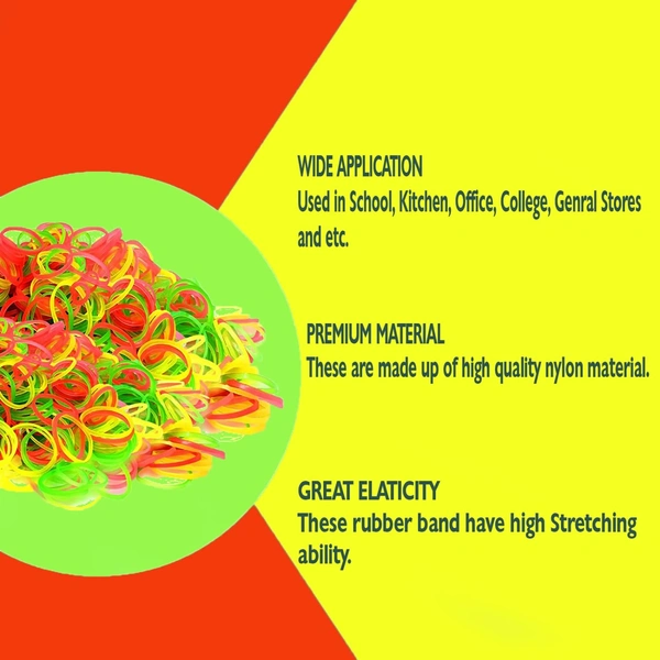 Rubber Band 1/2 Kg for Office use/Home & Kitchen Use/etc, PACK OF 500 GM | Royal Stationers Best Quality Guarantee