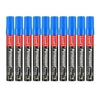 Permanent Marker - Blue - Box Of 10 with extra tip free | Royal Stationers Best Quality Guarantee
