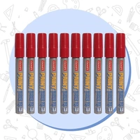 Luxor red Paint Marker With Extra Tip Free Pak Of-10 | Royal Stationers Best Quality Guarantee